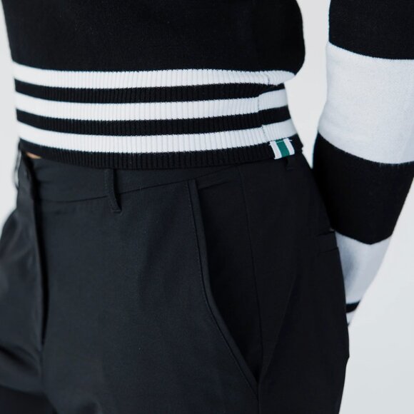 NWT New Fore All Women's Iris Sweater - Black Stripes Golf Tennis Pickleball Top - Picture 4 of 6